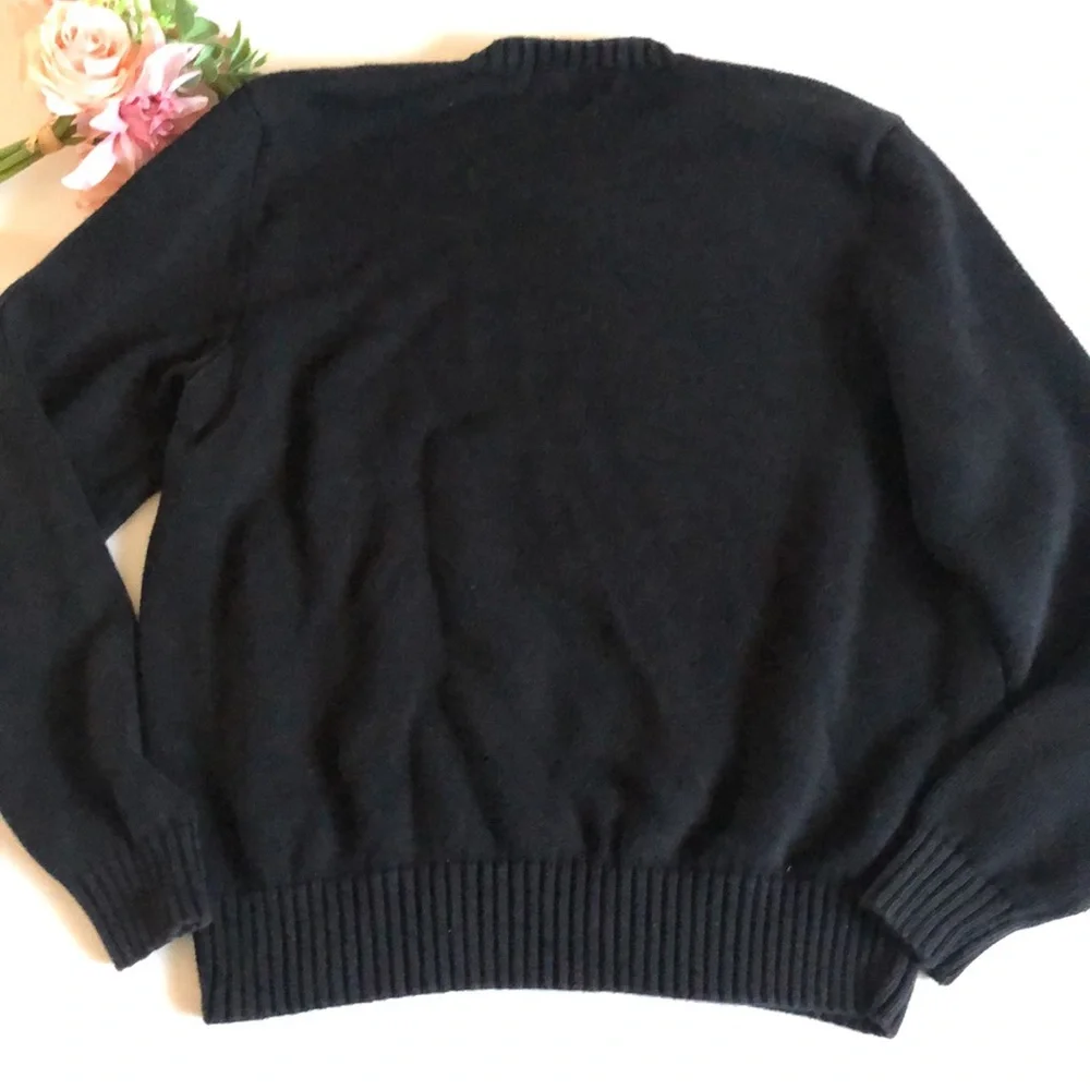 Polo Ralph Lauren Black Crewneck Sweater XL Ralph Lauren Cotton Basic Sweater